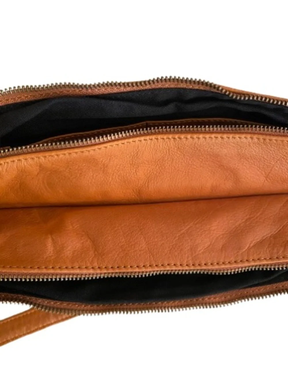 Wanderers Venetian Molto Grande Tan Quality Leather Crossbody Bag Commuter NWT - Picture 5 of 14